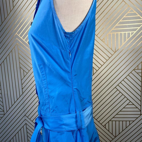 Adam Lippes Adam Plus Eve Shirt Dress Sleeveless Mini Button Tie Blue Size 6‎ - Picture 7 of 11